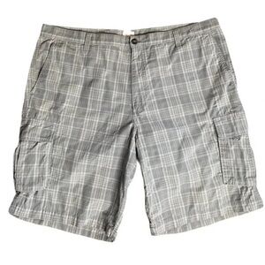 Dockers Gray and White 100% Cotton Plaid Shorts Size 42